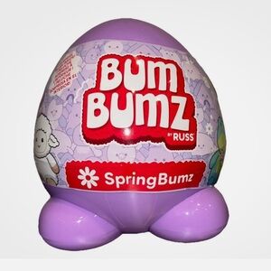 Russ nwt Bum Bumz Purple Egg Toy spring 7.5”